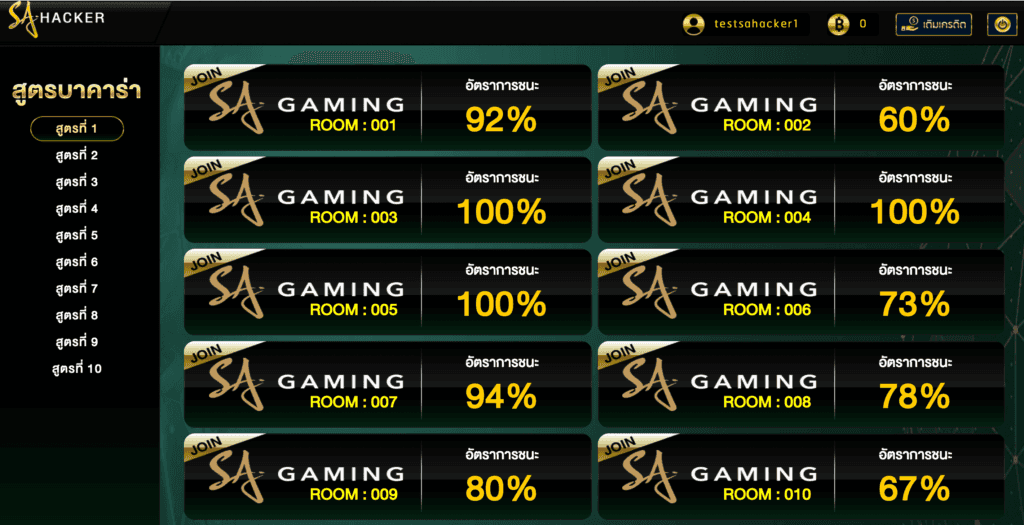 ห้องบาคาร่า SA HACKER - Sexygamez